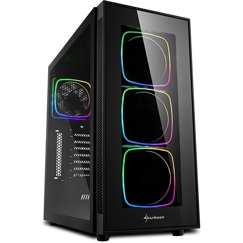 Sharkoon Kućište gaming, TG6 RGB Addressable black ATX, 4x 120mm LED Cijene