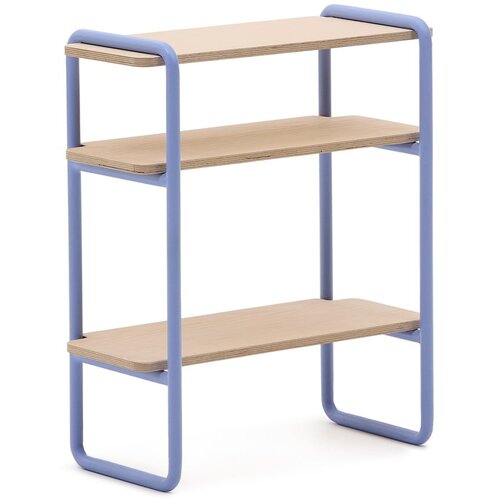 Kave Home Svetlo moder/v naravni barvi stenski otro&amp;scaron;ki regal v jesenovem dekorju 60x70x28 cm Tinn &amp;ndash; Slike