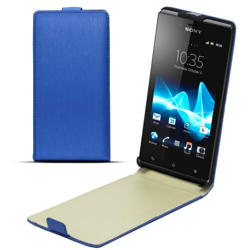  Preklopni etui / ovitek / za&amp;scaron;čita NeoSlim za Sony Xperia J ST26i - modri Slike