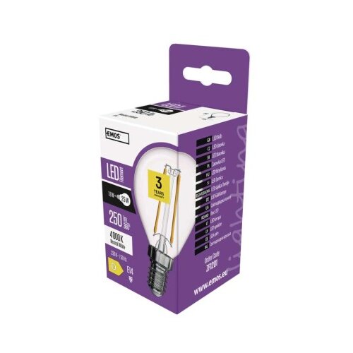  LED žarnica Filament Mini Globe / E14 / 1,8 W (25 W) / 250 lm / nevtralno bela Slike