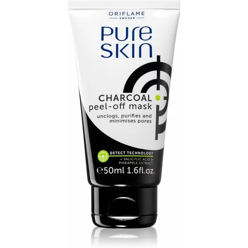 Oriflame Pure Skin luščilna maska za obraz z aktivnim ogljem 50 ml