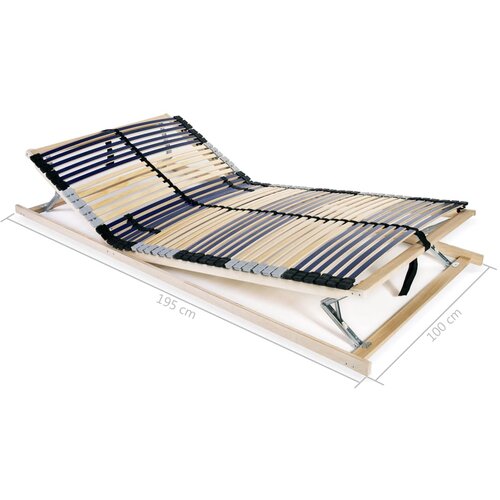 Podnica za krevet s 42 letvice i 7 zona 100 x 200 cm Slike