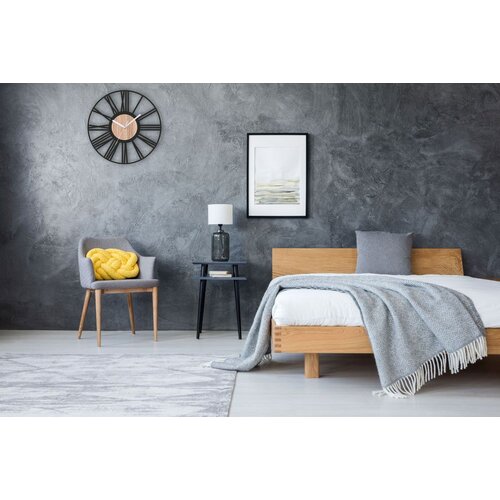 Tutumi Okrugli zidni sat Loft 35 cm metalni/drveni Slike