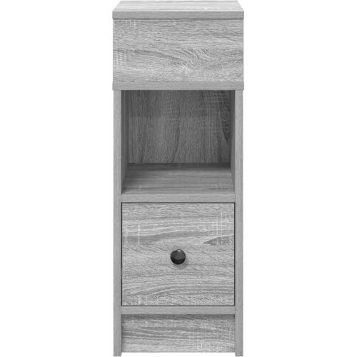  Noćni ormarić s ladicom sivi Sonoma 25x31x66 cm Slike