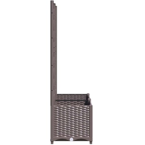  Vrtna sadilica s re&amp;scaron;etkom smeđa 80 x 40 x 136 cm PP Slike