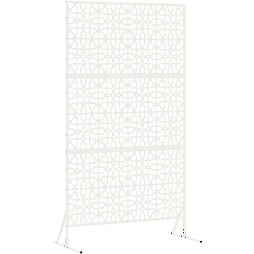  Zaslon za privatnost 100 x 50 x 180 cm Čelik Bijela Slike
