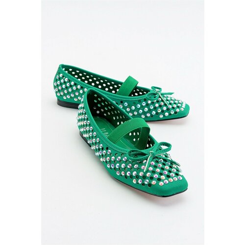 LuviShoes Babes Green Women's Flats Slike