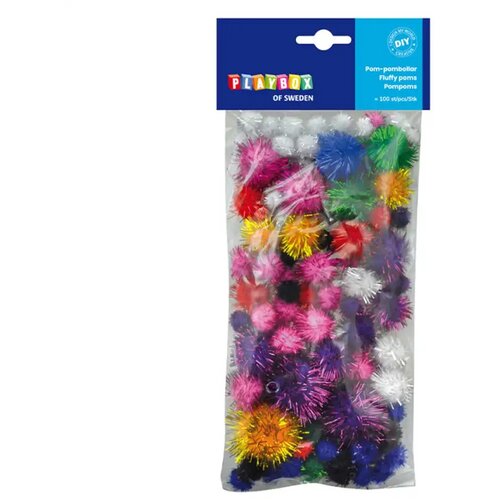 Playbox Sjajni pomponi 100 kom 10-35mm Cijene