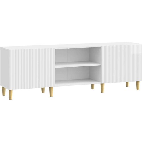 TV omarica Bela visok sijaj 150 x 31 x 50 cm Inženirski les, (5000210184) Cene