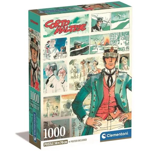 Clementoni Corto Maltese stripovski HQC 1000-delna sestavljanka s posterjem - Cene