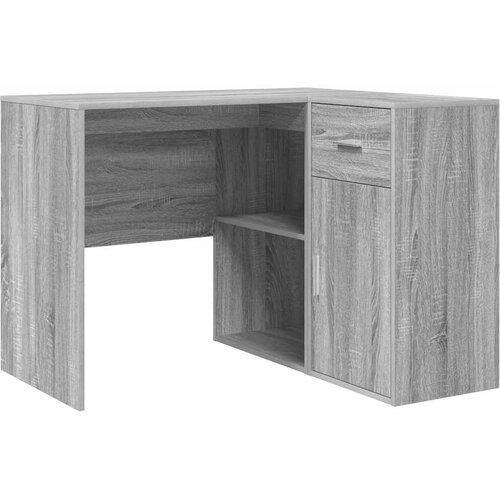  Kutni stol s ladicama Siva Sonoma 102 x 88 x 75 cm Slike
