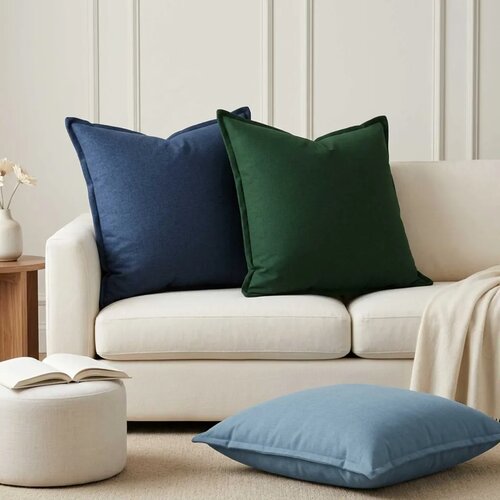  Jastuk s jastukom HOUTEN 2 kom. Tamnozelena Umjetni lan - Tamnozelena 65 x 65 cm 2 Cijene