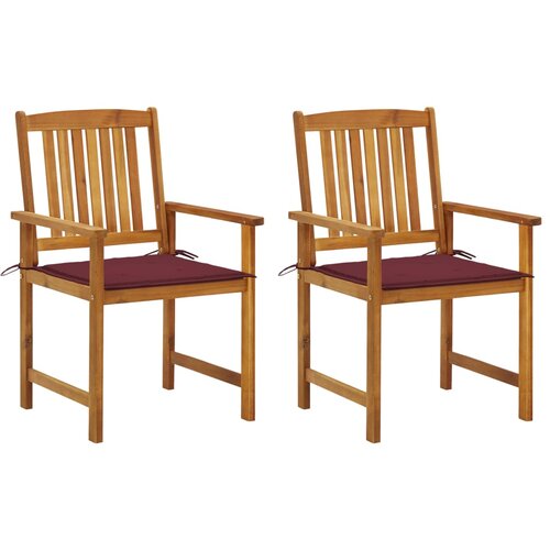 The Living Store Vrtni stoli z blazinami 2 kosa trden akacijev les - Vrtni Stol, (21480720) Cene