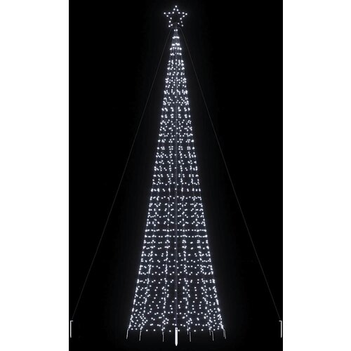 vidaXL Osvetljena novoletna jelka s konicami 1534LED hladno bela 500cm Cene