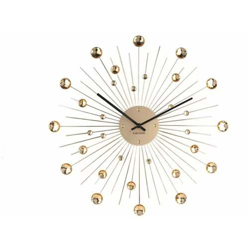 Karlsson stenska ura v zlati barvi Sunburst, ø 50 cm