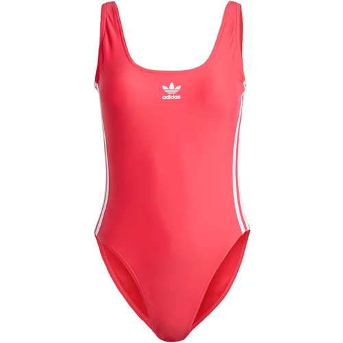 Adidas Jednodijelni kupaći kostim 'Adicolor 3-Stripes' roza / bijela