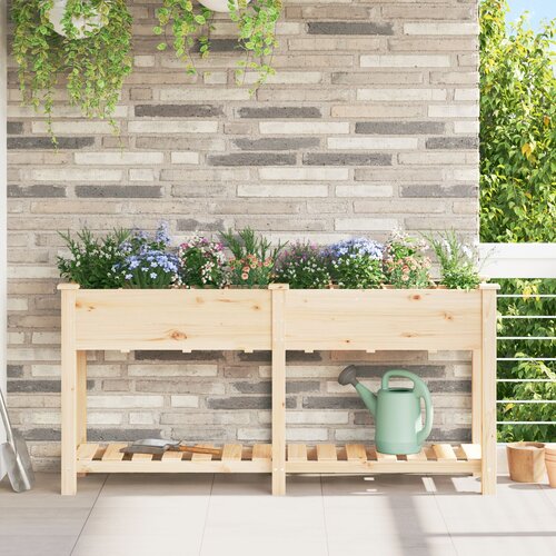 vidaXL Vrtni zasadni posod z mrežami 161x43x76 cm Trden bor, (22010825) Cene