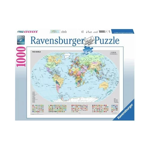 Ravensburger Puzzle - Politični zemljevid sveta, 1000 delov