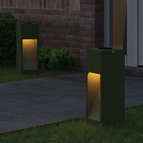  Solarna LED svjetiljka za stazu 2 pcs Maslinasto zelena Slike