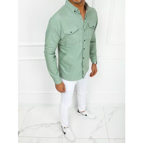 DStreet Men's Green Denim Shirt Slike