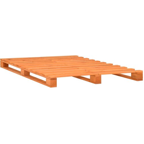 Maison Chic Posteljni okvir - Dvoposteljna postelja - Zakonska postelja iz palet rjava trdna borovina 200x200 cm, (21694730) Slike