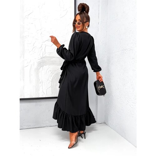 Resti Tied women&amp;#039;s midi dress with ruffles Slike