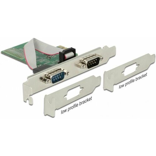 Delock kartica pci express serijska 2xRS232 + low profile 89555 Slike