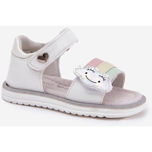 EVENTO Children's Sandals With Velcro White Orailla Cene