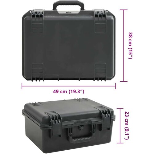  Prijenosni kovčeg crni 49x38x23 cm od PP-a Slike