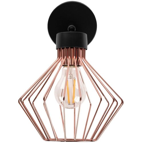 Toolight Zidna svjetiljka metalna Loft rozo crna APP534-1W Slike
