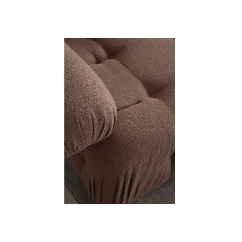 Atelier Del Sofa L1 O1 1R Pouffe Doblo Ugaona garnitura, 3 sjedala, Cappuccino Slike