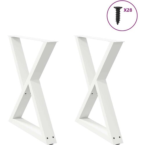  Noge jedilne mize 2 kosa Bela 70x(72-73,3) cm Jeklo, (21828574) Slike