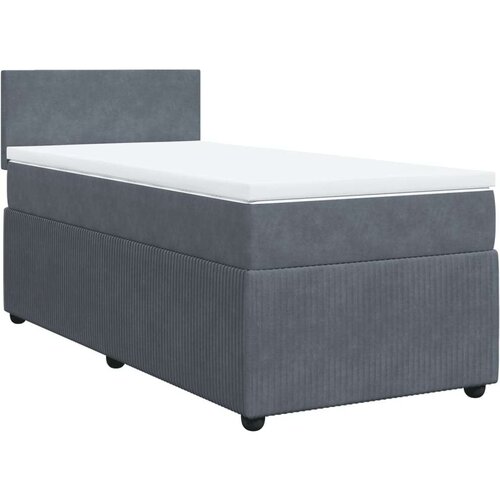 VidaXL box spring krevet s madracem tamnosivi 100x200 cm bar&amp;scaron;unasti Slike