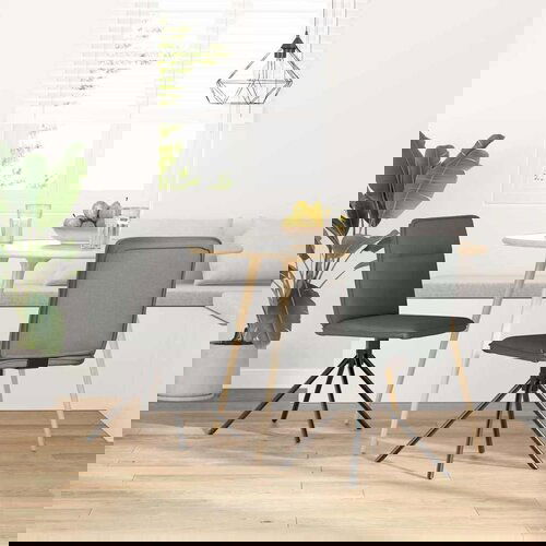 Maison Chic Jedilni stoli - Vzorci stoli 2 kosa temno sivo blago A542, (22032670) Cene