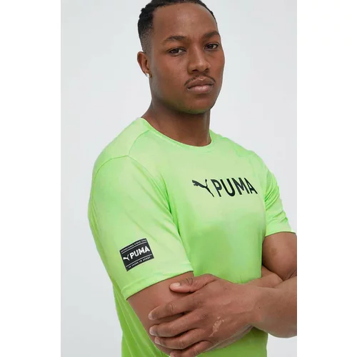 Puma Kratka majica za vadbo Fit zelena barva