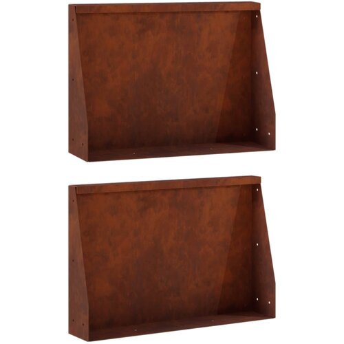  Zid za zadržavanje 2 kom. 60 x 12 x 30 cm Otporni čelik Rđa Slike