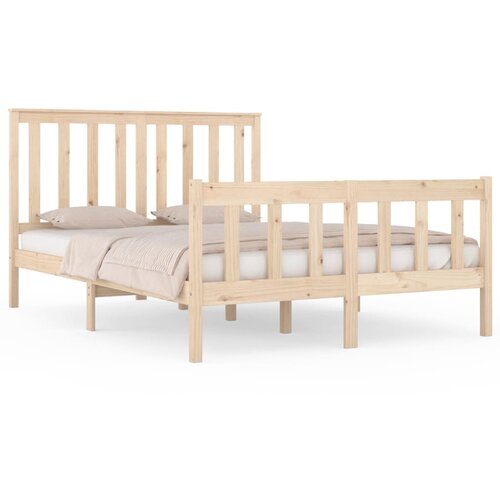 VidaXL Posteljni okvir iz trdne borovine 120x190 cm, (20643054) Slike