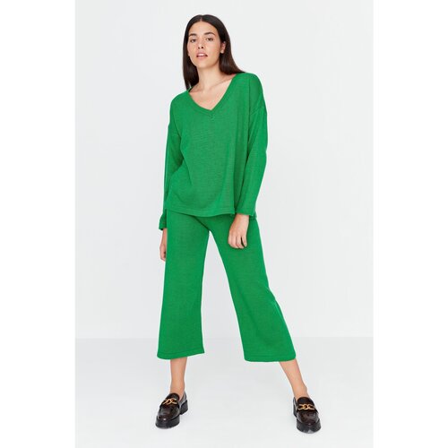 Trendyol Green Oversize Knitwear Bottom-Top Set Slike