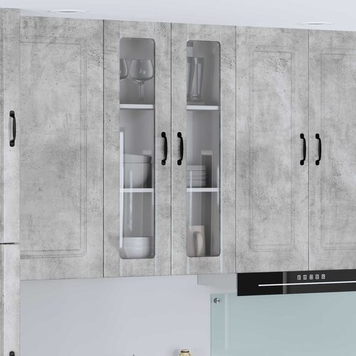  Zidni stakleni ormarić LUCCA Betonska siva 60 x 31 x 100 cm Cijene