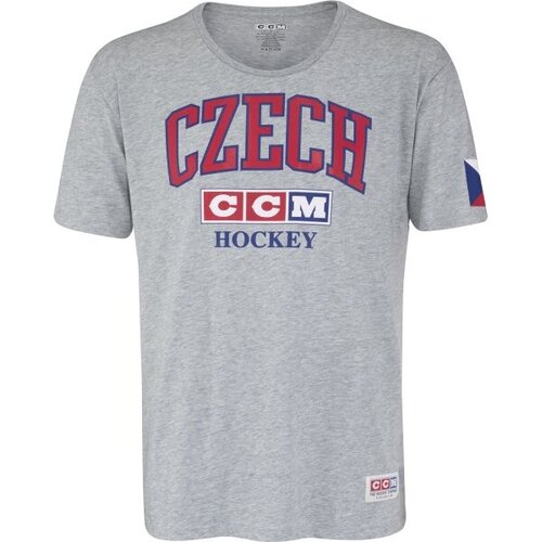 CCM FLAG TEE TEAM CZECH Mu&amp;scaron;ka majica, siva, veličina Slike
