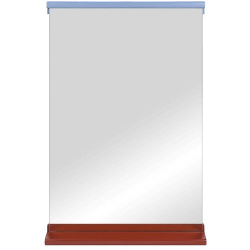noo.ma Zidno ogledalo s policom s okvirom od masivnog drveta 50x75 cm Lun &ndash; Cijene