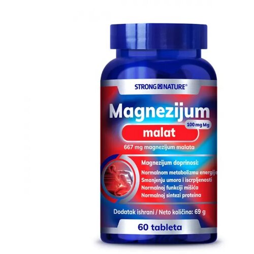 Strong Nature Magnezijum malat 100Mg, 60 tableta Cene