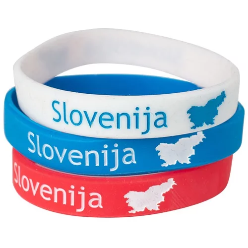 Drugo Slovenija 3x silikonska zapestnica