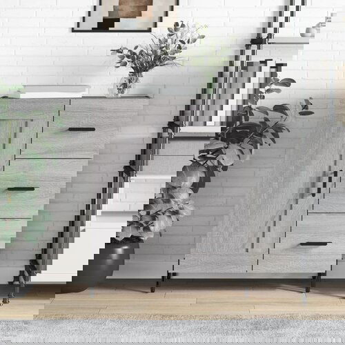 vidaXL Komoda siva sonoma 69,5x34x90 cm inženirski les Cene
