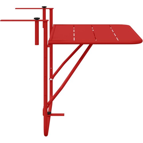  Viseci Balkon Stol Crvena 60 x 39 x 65 cm Čelik Slike