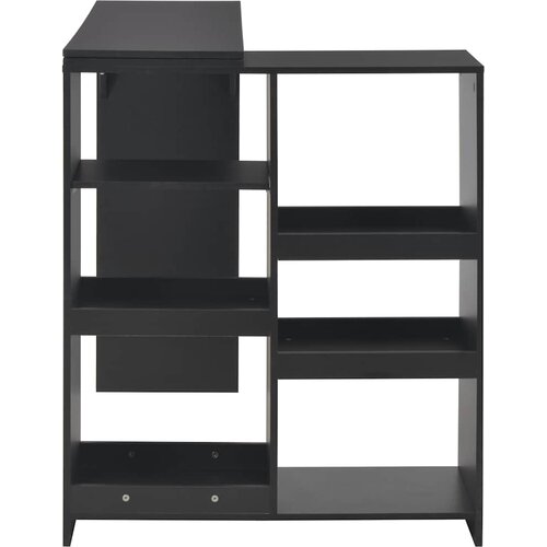  Barski stol s pomičnom policom crni 138 x 39 x 110 cm Slike