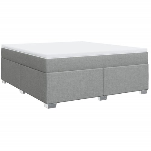 vidaXL Box spring postelja z vzmetnico svetlo siva 180x200 cm blago, (21304612) Cene