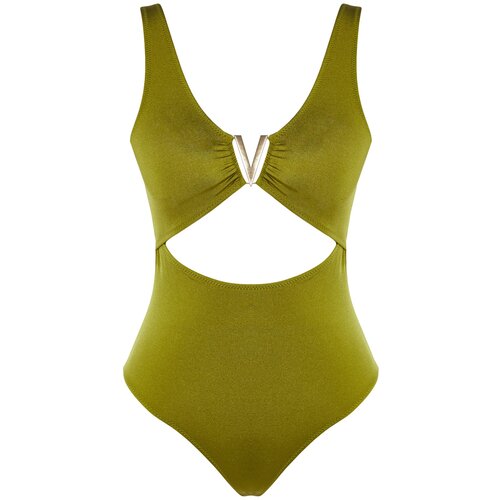 Trendyol Khaki Accessory Detailed Swimsuit Slike