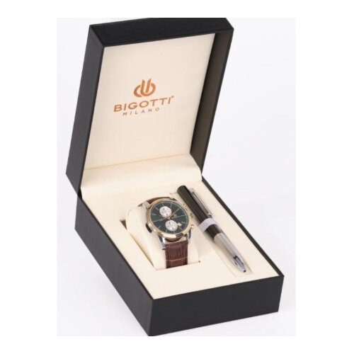Bigotti bg.1.10613-4 muški analogni ručni sat milano set Slike