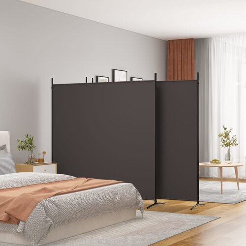 vidaXL Sobna pregrada s 4 panela smeđa 698 x 180 cm od tkanine Cijene